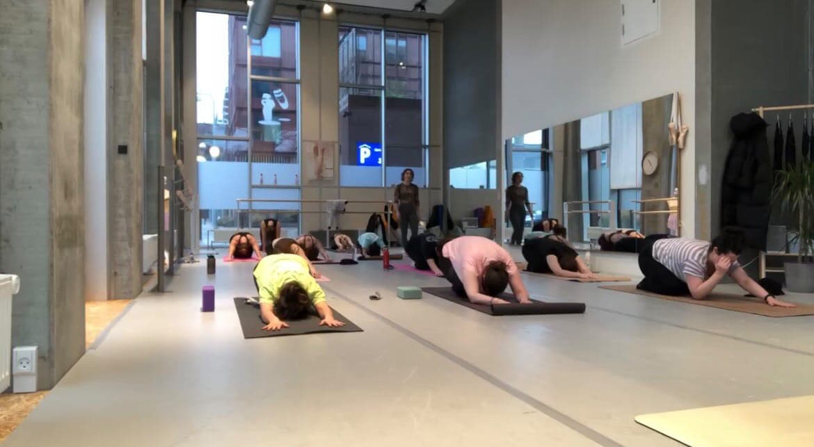 Close up of yoga practice